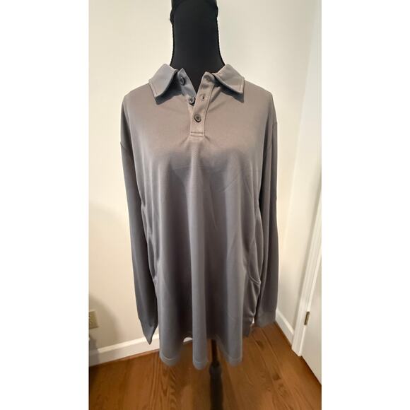 Deyeek Grey Adaptive Long Sleeve Polo Shirt - Picture 1 of 4
